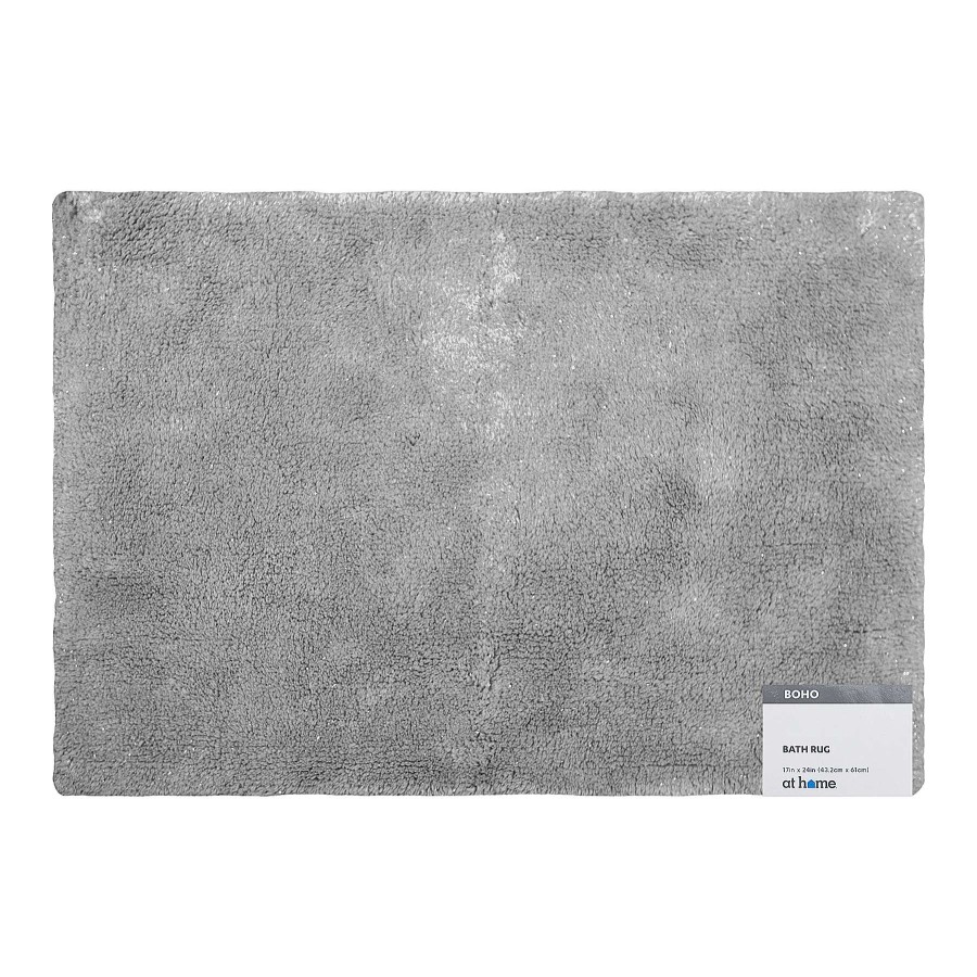 Bath * | Gloria Silver Bath Mat, 17 24 Online Store