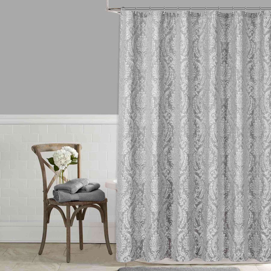 Bath * | Tan Diamond Damask Jacquard Shower Curtain, 72 Fashion