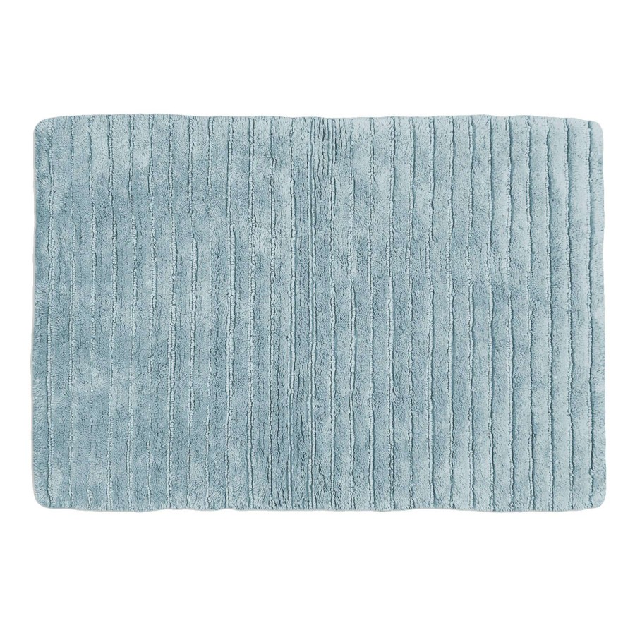 Bath * | Laila Ali Solid Light Blue Pinstripe Bath Mat, 20 30 Online