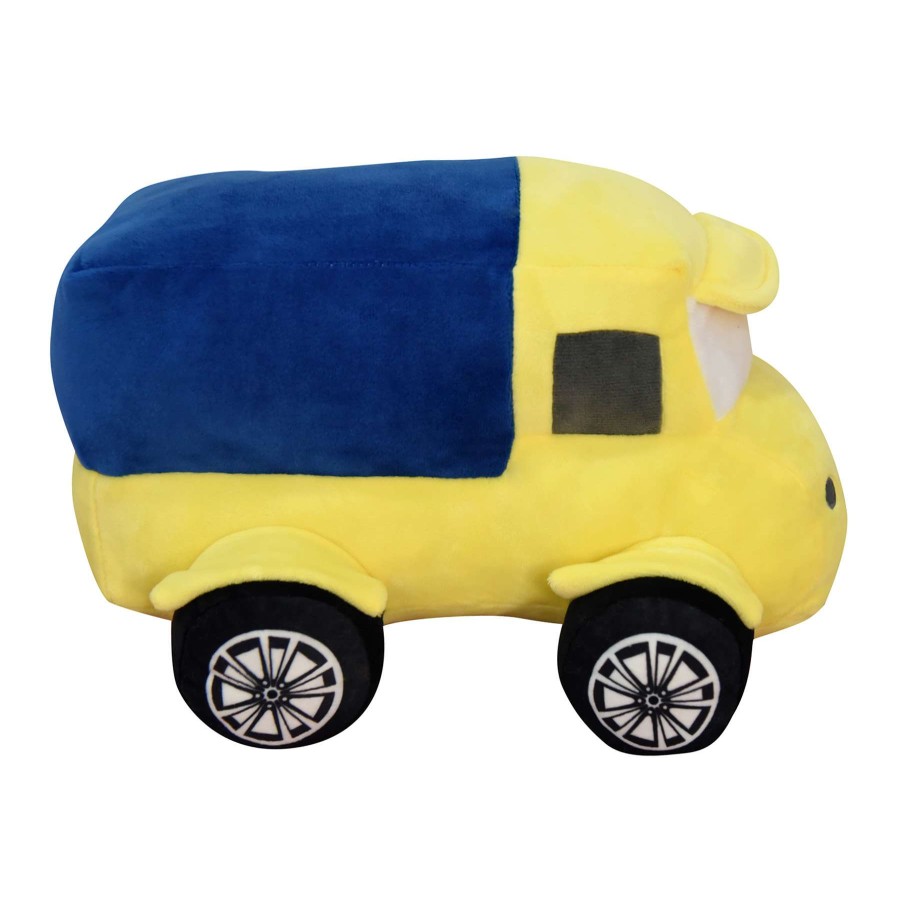 Kids' Bedding * | Tiny Dreamers Yellow Truck Shaped Plush Pillow Unique