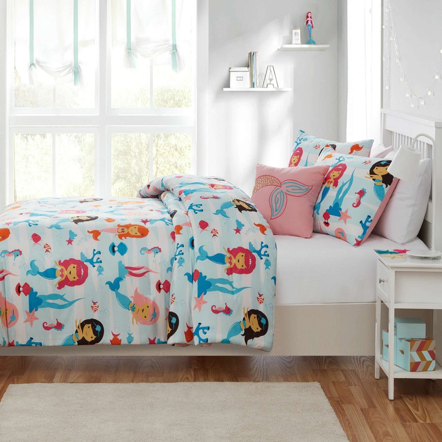 Bedding * | Mermaid Princess 4-Piece Comforter Set, Full Unique