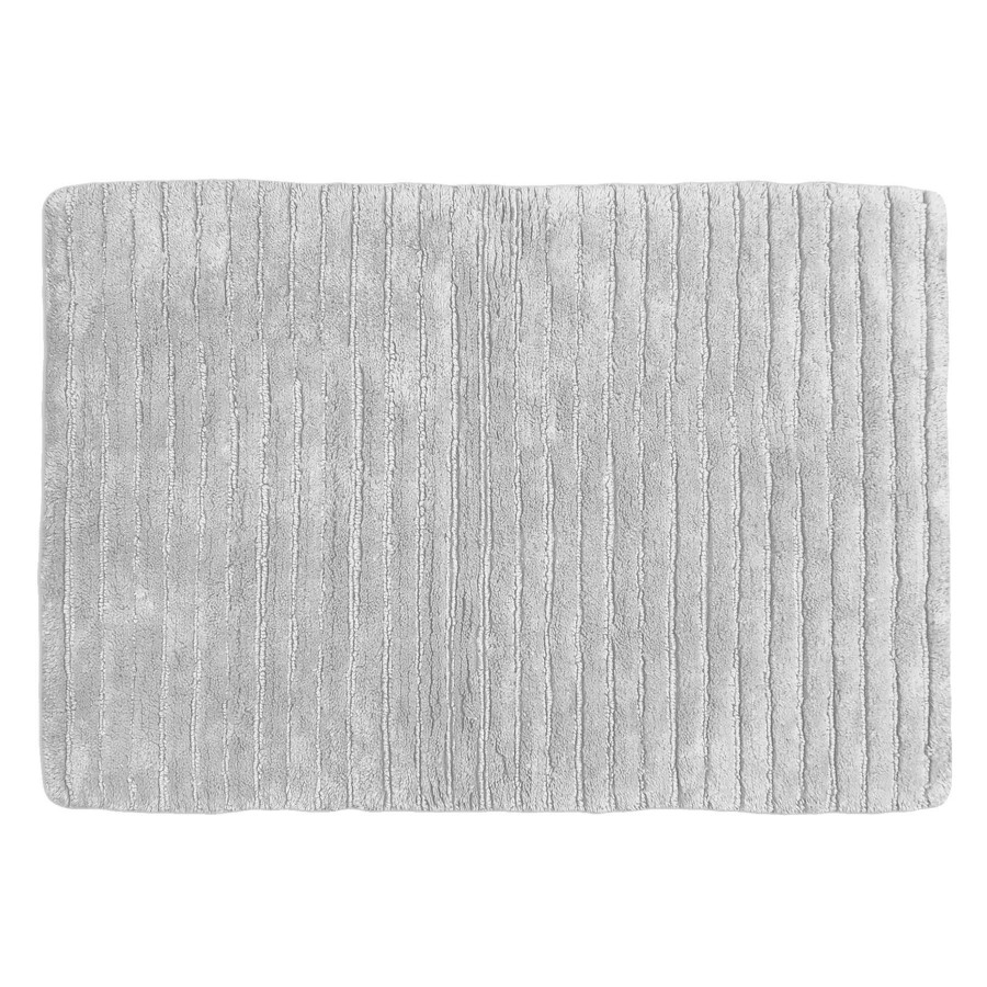 Bath * | Laila Ali Solid Grey Pinstripe Bath Mat, 20 30 Best Quality