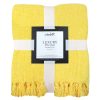 Throw Blankets * | Isabell Yellow Chenille Fringe Throw Blanket, 50 60 Best Price