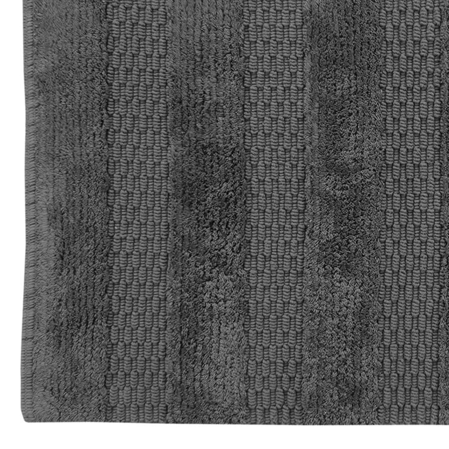 Bath * | Grey Antique Striped Bath Mat, 21 34 100% Guarantee