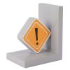 D Cor & Pillows * | Warning Sign Bookend, 5 Discounts