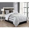 Bedding * | 8-Piece Black & White Striped Comforter Set, Queen Fashion